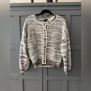 J Crew Space-Dyed Textured Cardigan Sweater